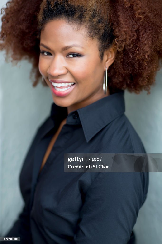 Black businesswoman smiling