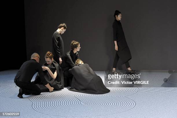 Rolf Snoeren on the runway during the Viktor&Rolf show as part of Paris Fashion Week Haute-Couture Fall/Winter 2013-2014 on July 3, 2013 in Paris,...