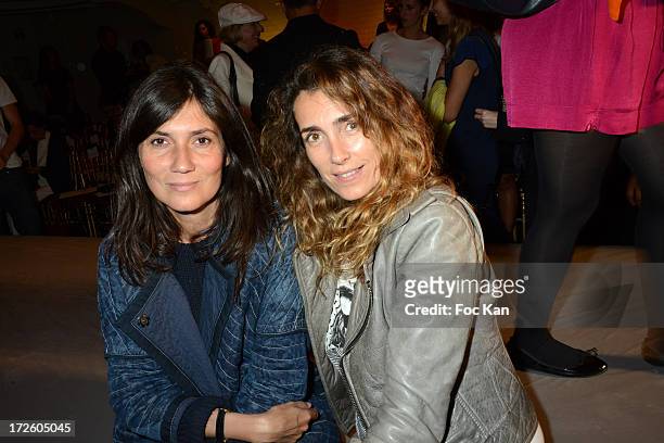 Emmanuelle Alt and Mademoiselle Agnes attend the Jean Paul Gaultier show as part of Paris Fashion Week Haute-Couture Fall/Winter 2013-2014 at 325 Rue...