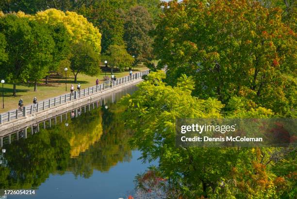 rideau canal in early fall, ottawa, ontario, canada - rideau canal stock pictures, royalty-free photos & images
