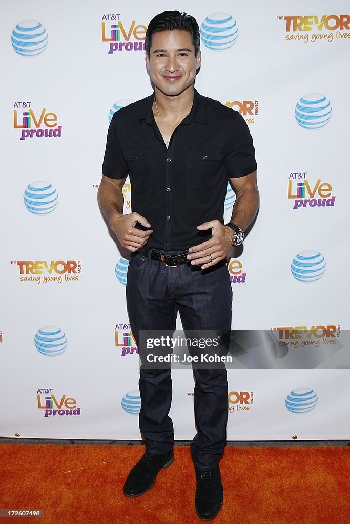 Adam Lambert Performance And Check Donation Presentation To The Trevor Project For "Live Proud" Campaign