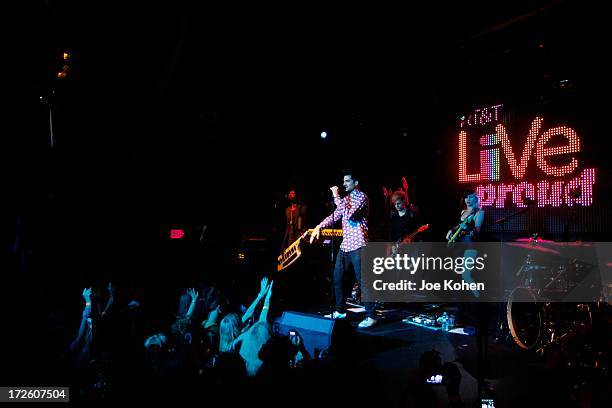 Singer Adam Lambert performs live at Playhouse Hollywood on July 3, 2013 in Los Angeles, California.