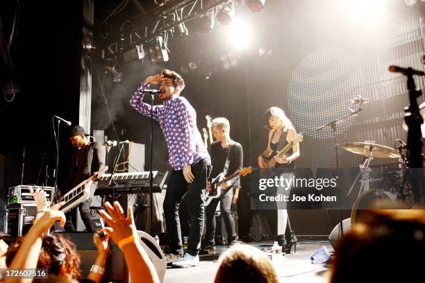 Singer Adam Lambert performs live at Playhouse Hollywood on July 3, 2013 in Los Angeles, California.