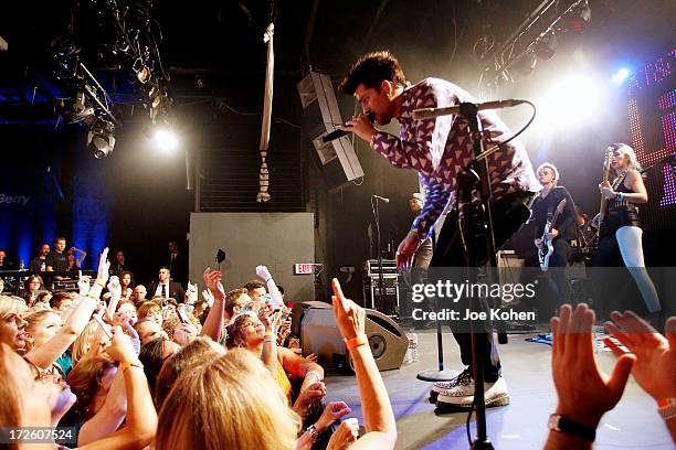 Singer Adam Lambert performs live at Playhouse Hollywood on July 3, 2013 in Los Angeles, California.