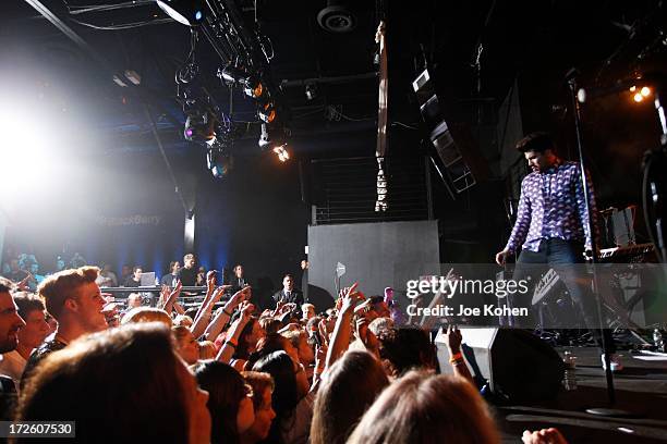 Singer Adam Lambert performs live at Playhouse Hollywood on July 3, 2013 in Los Angeles, California.