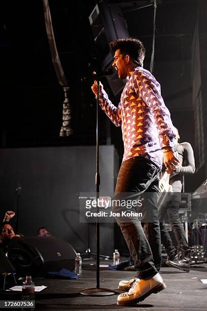 Singer Adam Lambert performs live at Playhouse Hollywood on July 3, 2013 in Los Angeles, California.