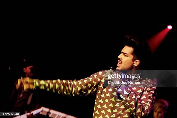 Singer Adam Lambert performs live at Playhouse Hollywood on July 3, 2013 in Los Angeles, California.