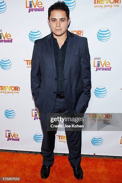 Actor Jesse Garcia attneds Adam Lambert Performance And Check Donation Presentation To The Trevor Project For "Live Proud" Campaign at Playhouse...