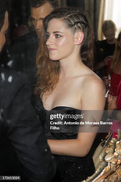 Kristen Stewart attends the Zuhair Murad show as part of Paris Fashion Week Haute-Couture Fall/Winter 2013-2014 at Hotel de Montmorency on July 4,...