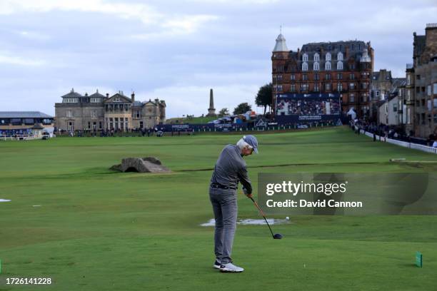 Ric Kayne of The United States the amateur playing partner of Ryan Fox of New Zealand and CEO and Founder of investment firm Kayne Anderson Capital...