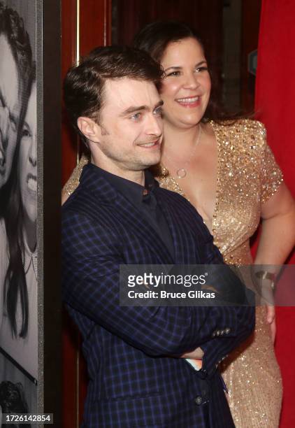 Daniel Radcliffe and Lindsay Mendez at the opening night of Stephen Sondheim's "Merrily We Roll Along" on Broadway at The Hudson Theater on October...