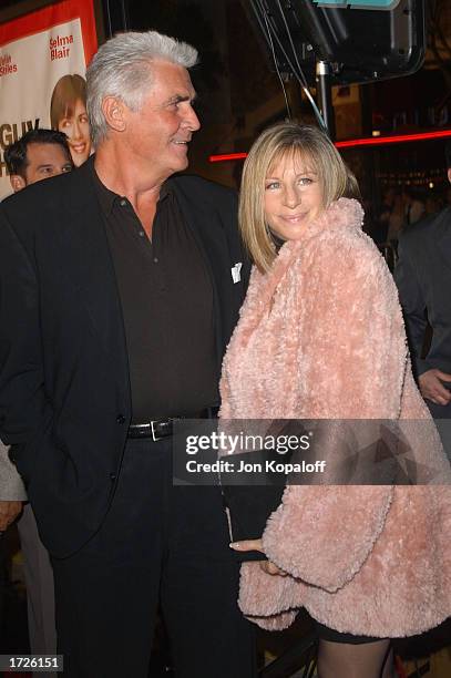Singer/actress Barbra Streisand and husband actor James Brolin attend the premiere of "A Guy Thing" at Mann's Bruin Theatre on January 14, 2003 in...