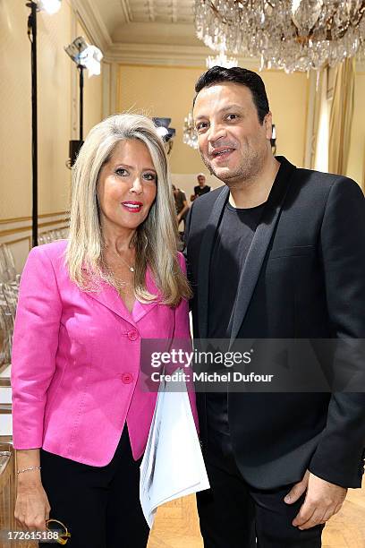 Zuhair Murad and his wife attend the Zuhair Murad show as part of Paris Fashion Week Haute-Couture Fall/Winter 2013-2014 at Hotel de Montmorency on...