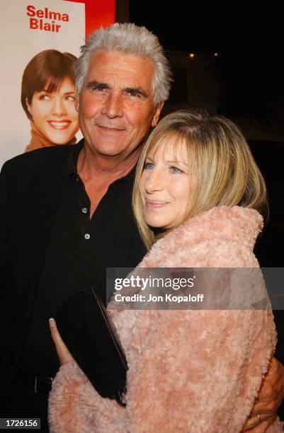 Singer/actress Barbra Streisand and husband actor James Brolin attend the premiere of "A Guy Thing" at Mann's Bruin Theatre on January 14, 2003 in...