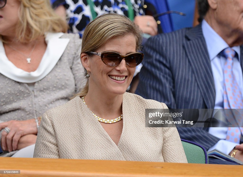 Celebrities Attend Wimbledon 2013 - Day 10