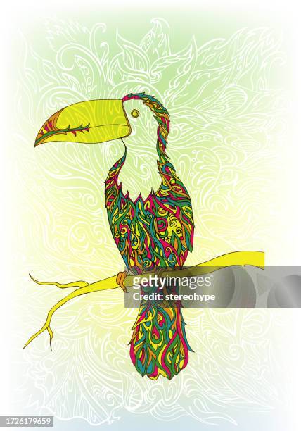 toucan in his element - toucan stock illustrations