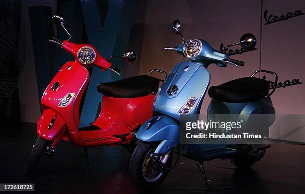Just launched model of Vespa VX 125 scooter on July 4, 2013 in New Delhi, India. The VX 125 is priced at Rs 71,380 and is armed with a much-needed...