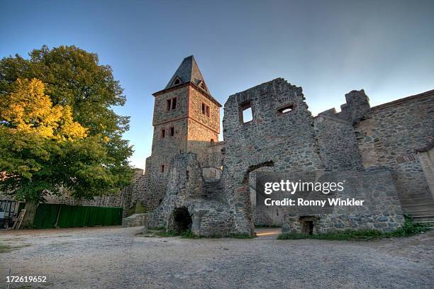 burg frankenstein - oude ruïne stockfoto's en -beelden