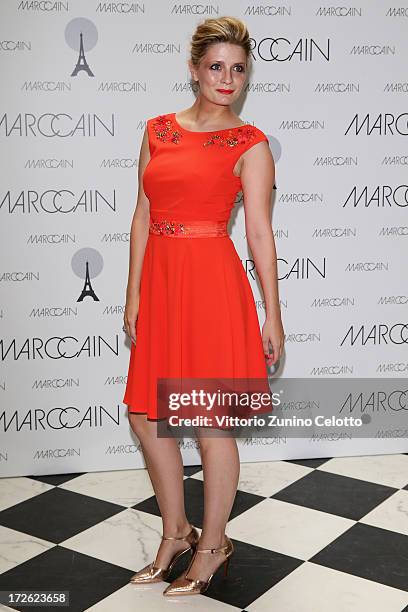 Mischa Barton attends the Marc Cain Photocall during the Mercedes-Benz Fashion Week Spring/Summer 2014 at the Hotel Adlon on July 4, 2013 in Berlin,...