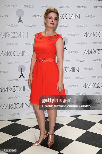 Mischa Barton attends the Marc Cain Photocall during the Mercedes-Benz Fashion Week Spring/Summer 2014 at the Hotel Adlon on July 4, 2013 in Berlin,...