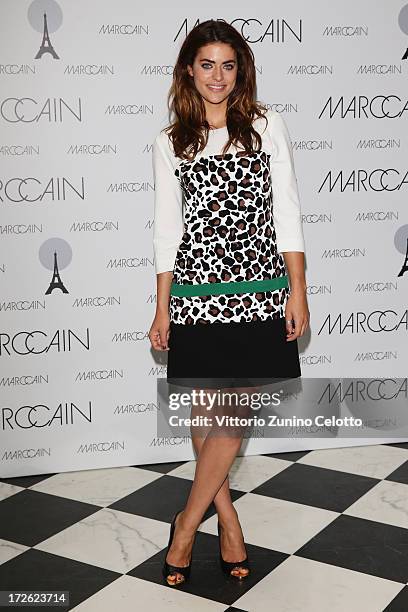 Alyson Le Borges attends the Marc Cain Photocall during the Mercedes-Benz Fashion Week Spring/Summer 2014 at the Hotel Adlon on July 4, 2013 in...