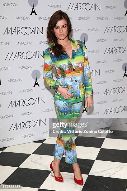 Natalia Avelon attends the Marc Cain Photocall during the Mercedes-Benz Fashion Week Spring/Summer 2014 at the Hotel Adlon on July 4, 2013 in Berlin,...