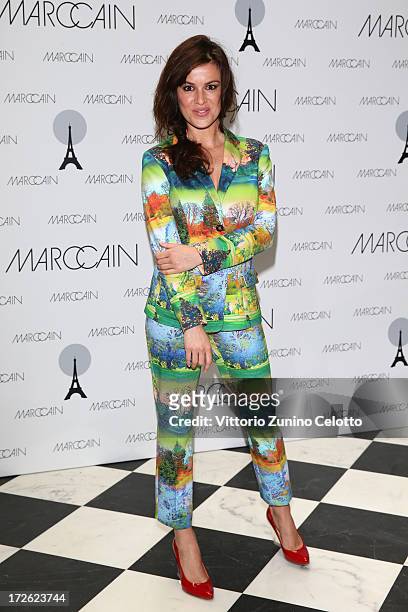Natalia Avelon attends the Marc Cain Photocall during the Mercedes-Benz Fashion Week Spring/Summer 2014 at the Hotel Adlon on July 4, 2013 in Berlin,...