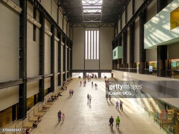 Interior of the Turbine Hall at Tate Modern, London, UK.