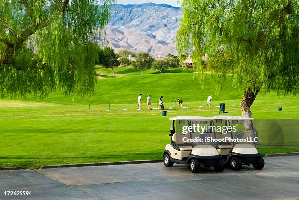 golf practice range - palm springs resort stock pictures, royalty-free photos & images