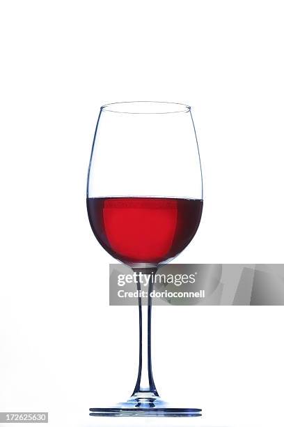 wine glass with red wine inside - half stock pictures, royalty-free photos & images