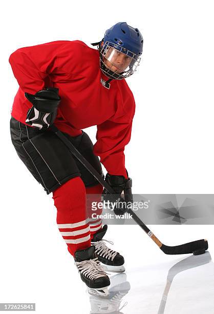 giocatore di hockey - hockey player foto e immagini stock