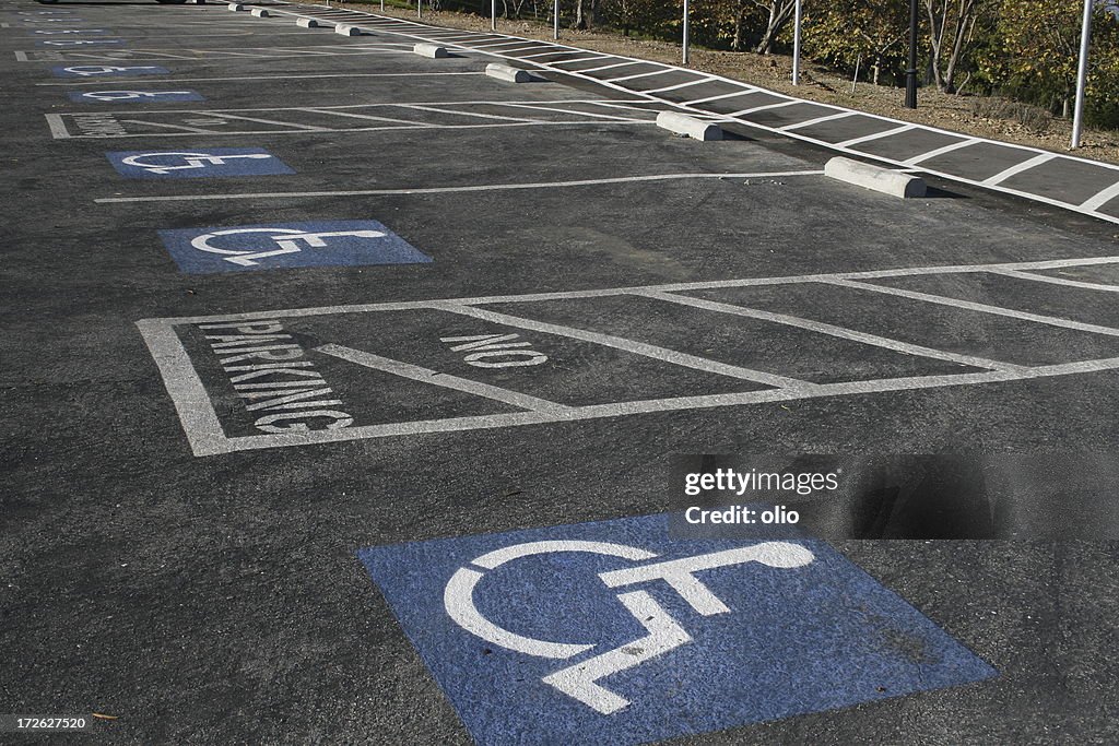 Handicapped parking spaces