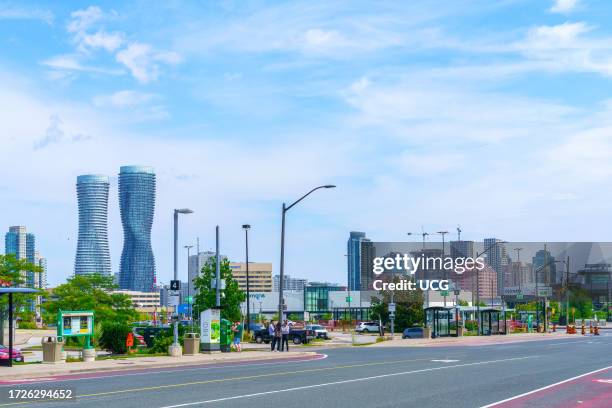 Mississauga, Canada, Cityscape and urban skyline of the modern city.