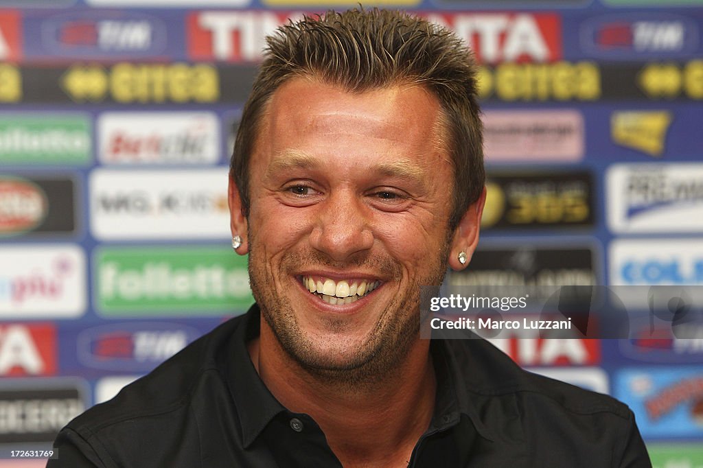 Parma FC Presents New Signing Antonio Cassano