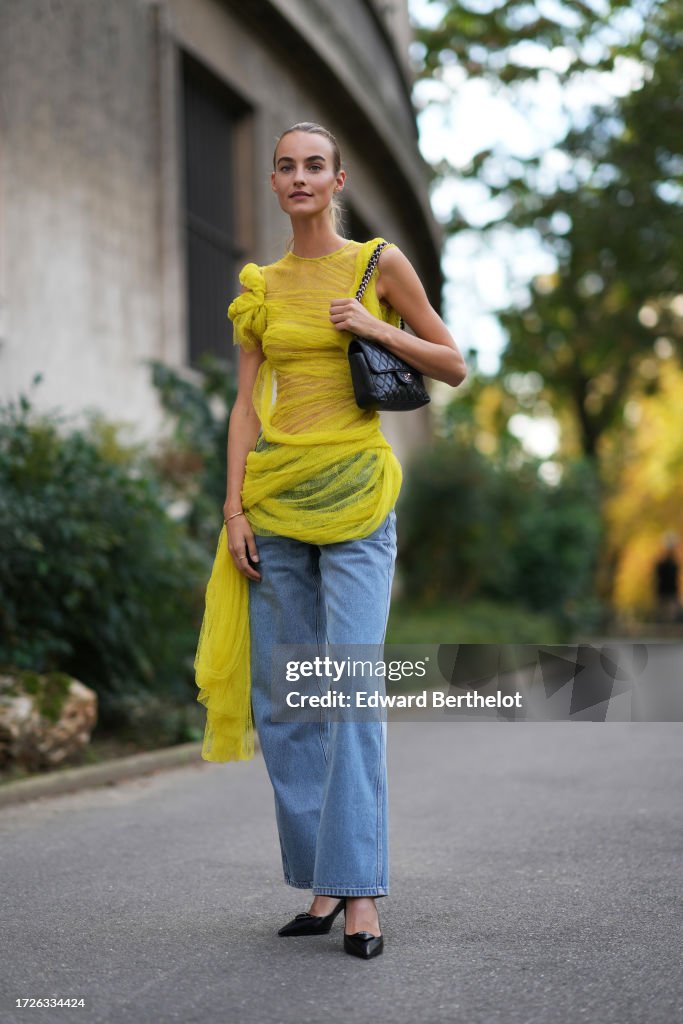 Street Style - Paris Fashion Week - Womenswear Spring/Summer 2024 - Day Four