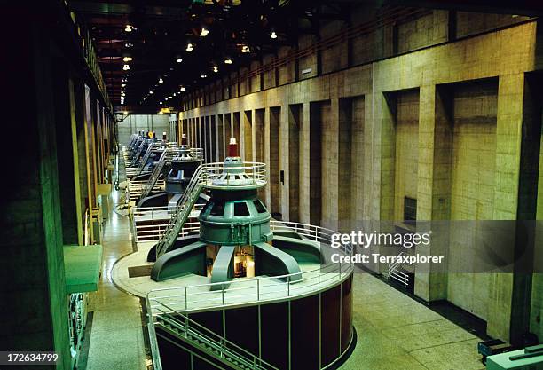 turbines in hydroelectric plant - hydroelectric power stock pictures, royalty-free photos & images