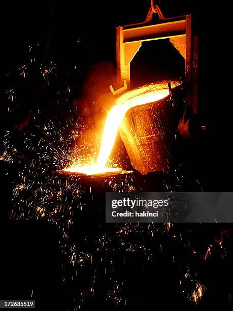 iron casting - molten stock pictures, royalty-free photos & images