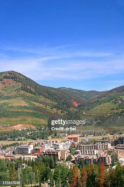 colorado mountain town - vail colorado stock pictures, royalty-free photos & images