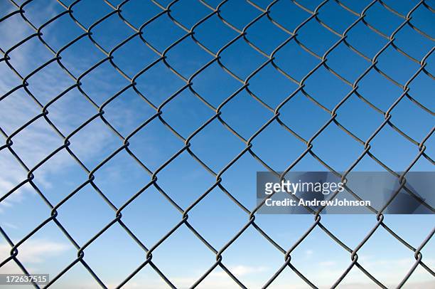 chainlink fence - mesh fence stock pictures, royalty-free photos & images