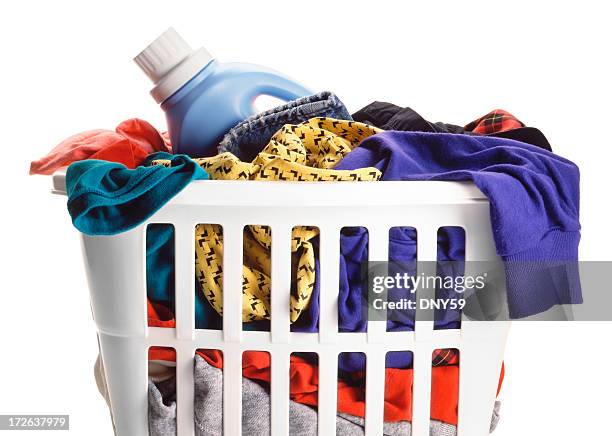 cesto di lavanderia - laundry basket foto e immagini stock