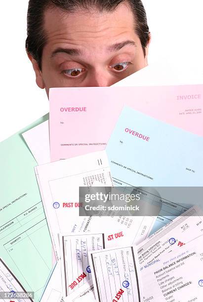 debt series: burried - past due stock pictures, royalty-free photos & images