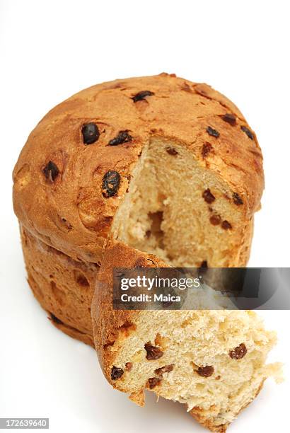 christmas dessert - panettone stock pictures, royalty-free photos & images