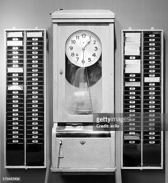 time-punch machine - time clock stock pictures, royalty-free photos & images