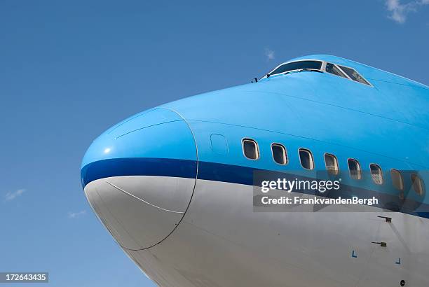 boeing 747 nariz e cabine - fuselagem - fotografias e filmes do acervo