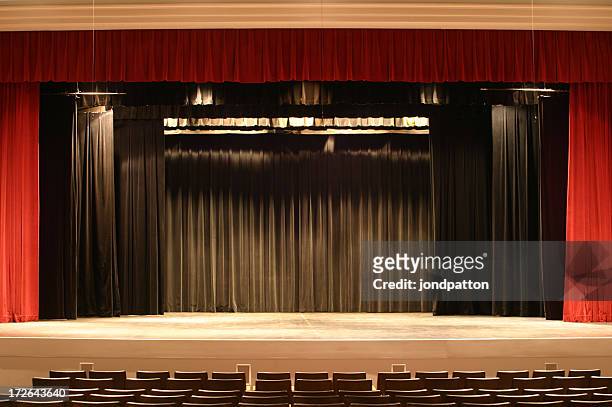 stage curtain 2 - stage performance space stock pictures, royalty-free photos & images