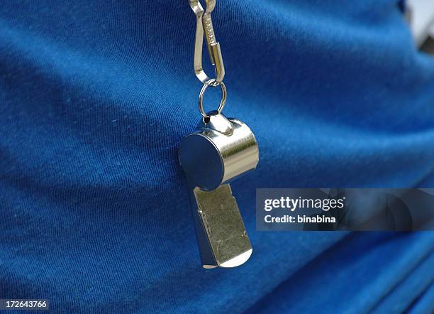 whistle - referee shirt stock pictures, royalty-free photos & images