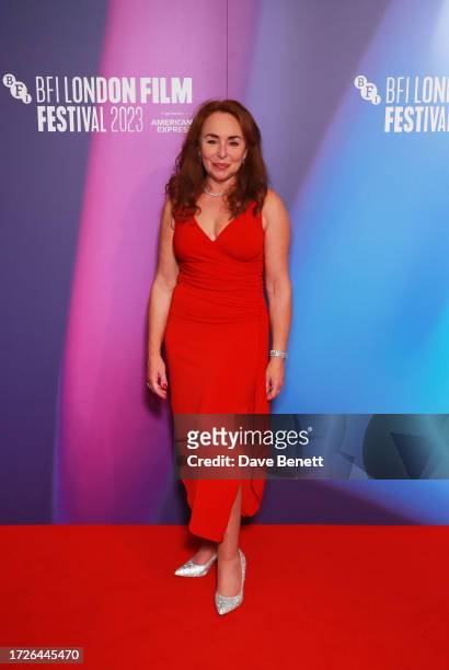 Samantha Spiro attends the Headline Gala screening of "Hoard" during the 67th BFI London Film Festival at BFI Southbank on October 09, 2023 in...