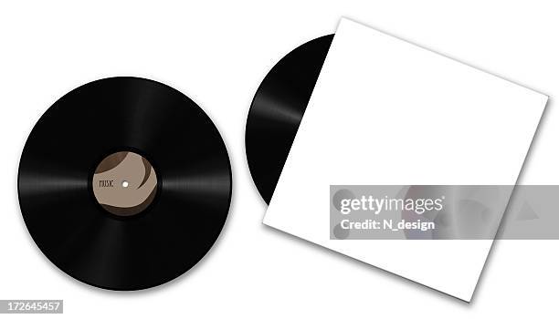 vinyl record - cover letter stockfoto's en -beelden