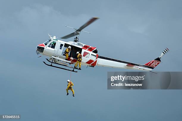 helicopter rescue series - rescue worker stock pictures, royalty-free photos & images