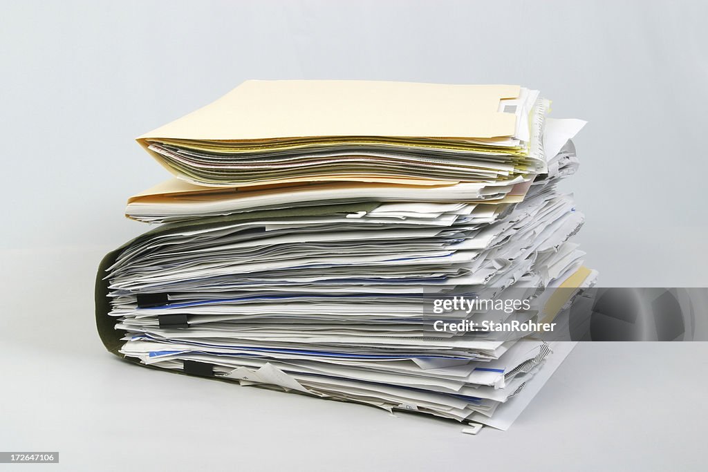 Overstuffed File Folders Document Paper Portfolio